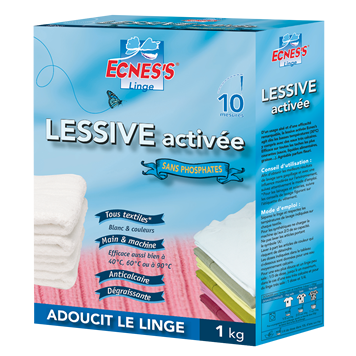 Lessive poudre activée sans phosphates
